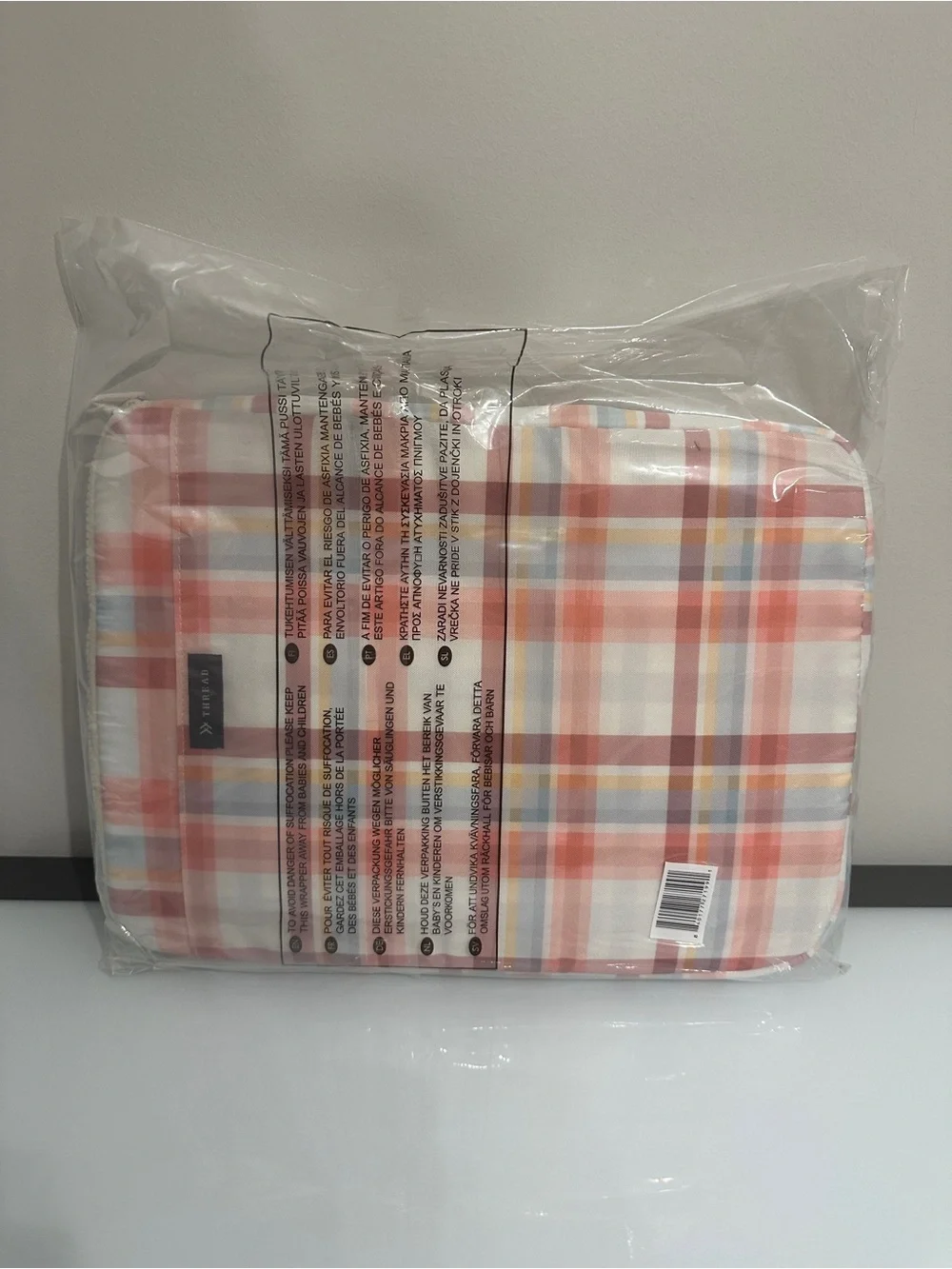 Thread Coral Plaid Laptop Pouch - 17in Laptop